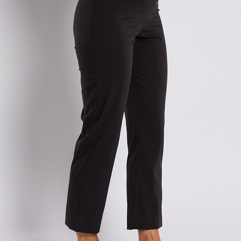 Cotton Slim Crop Pant in Black