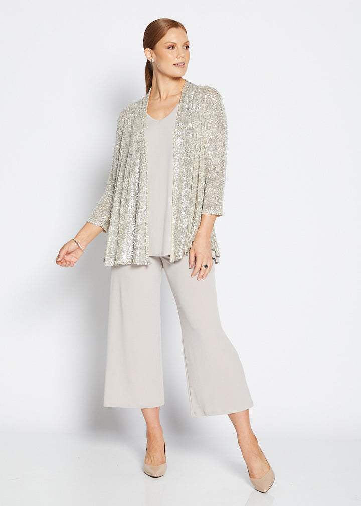Sally Sparkle sequin jacket in champagne