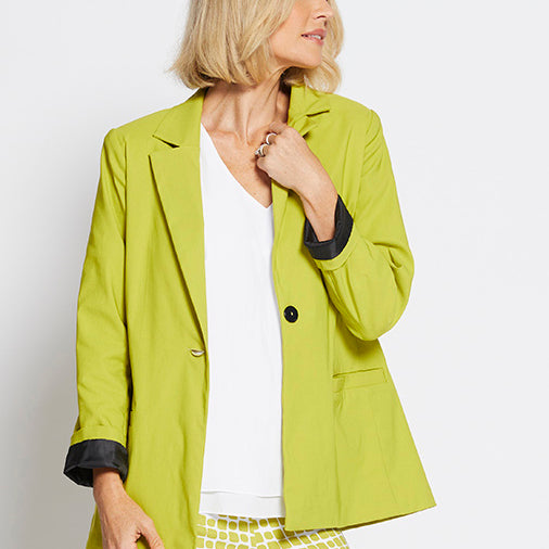 Equal Bengaline Blazer in Citrus