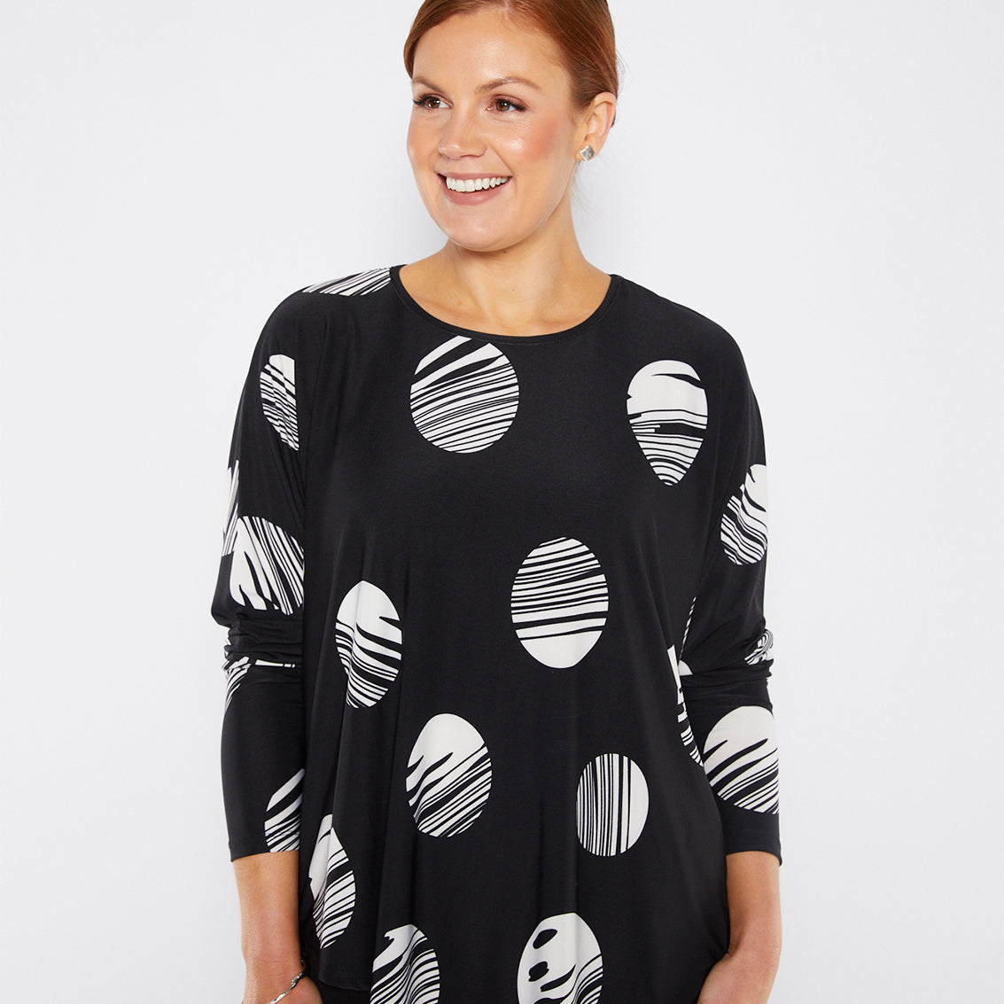 Philosophy Australia Slope Asymmetric Tunic in Cinema Print, made in Australia