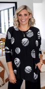 Philosophy Australia Slope Asymmetric Tunic in Cinema Print, made in Australia