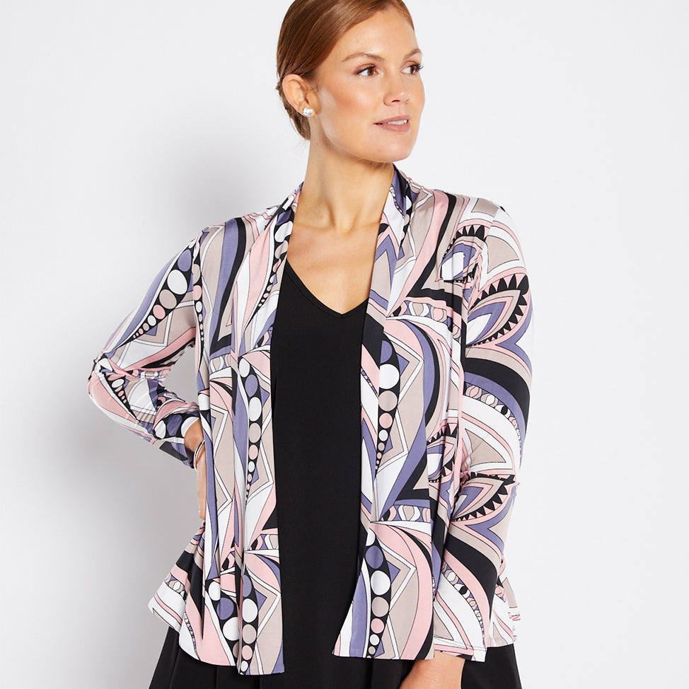 Philosophy Australia Swing jersey Jacket in Porter print, made in Australia