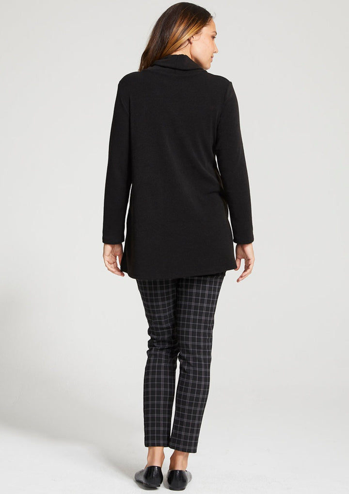 Tartan black and grey check pant