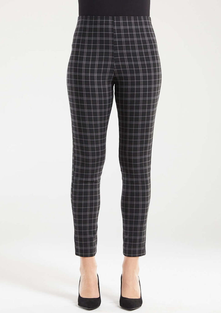 Tartan black and grey check pant