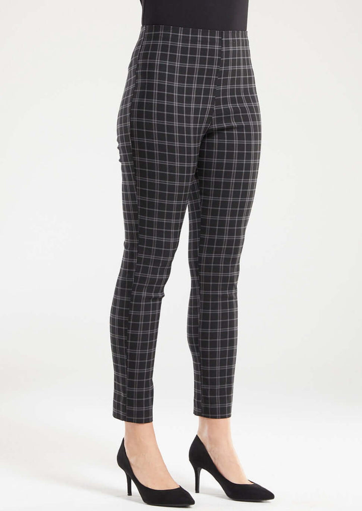 Tartan black and grey check pant