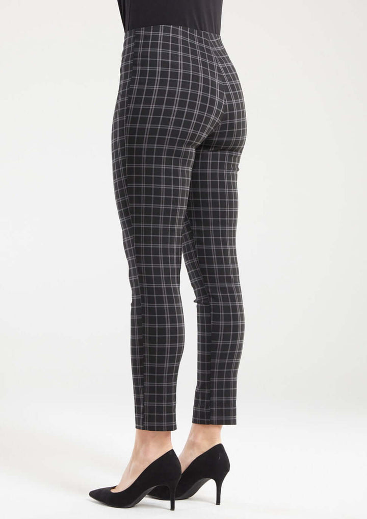 Tartan black and grey check pant