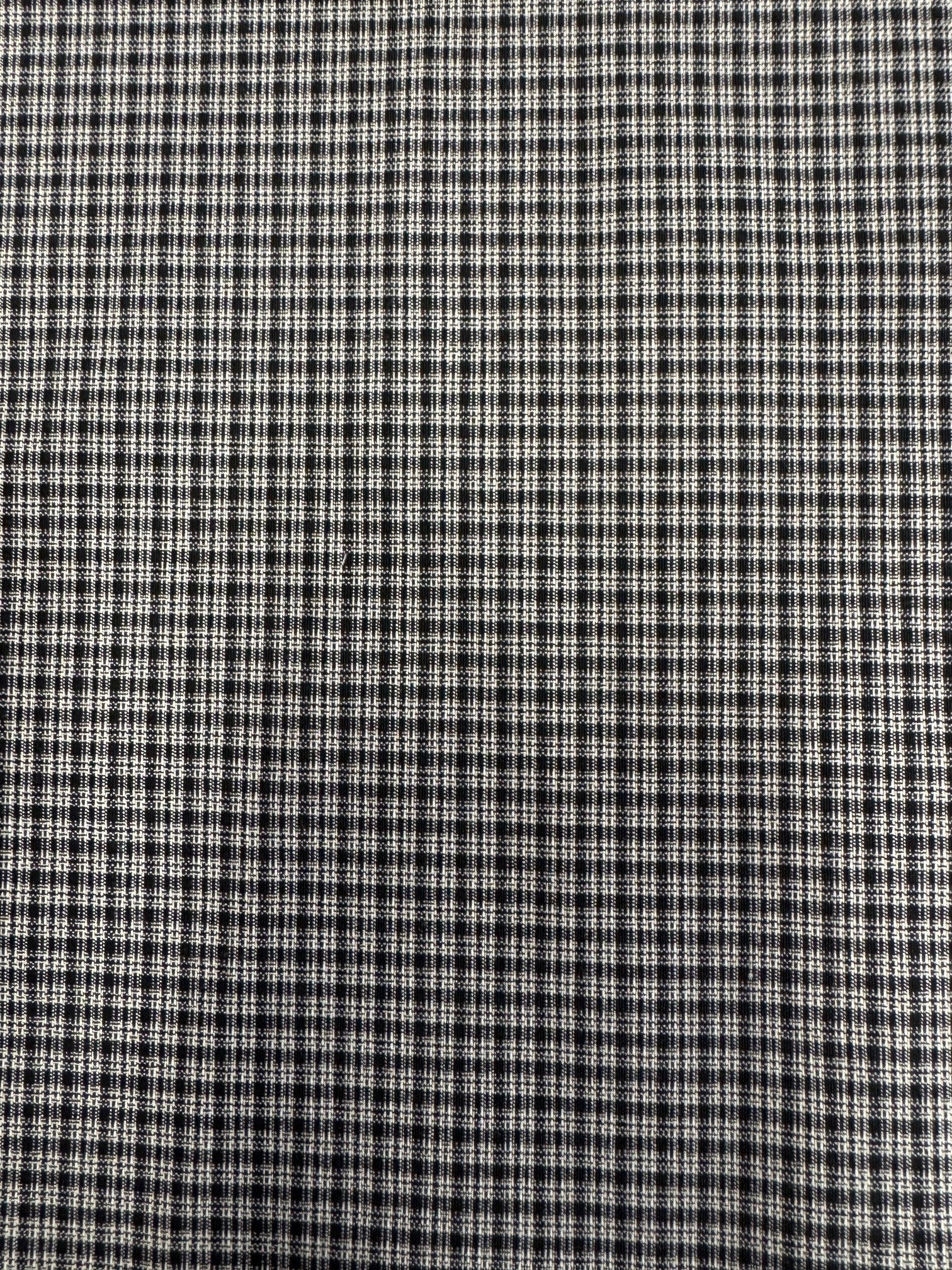 Russo check Bengaline wide leg pants in Tash micro check