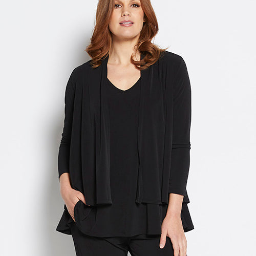 Twinnie swing jacket and reversible tank set in Black