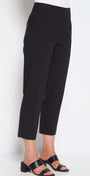 Wow Miracle Bengaline Women's 7/8th length straight-cut pants in black.