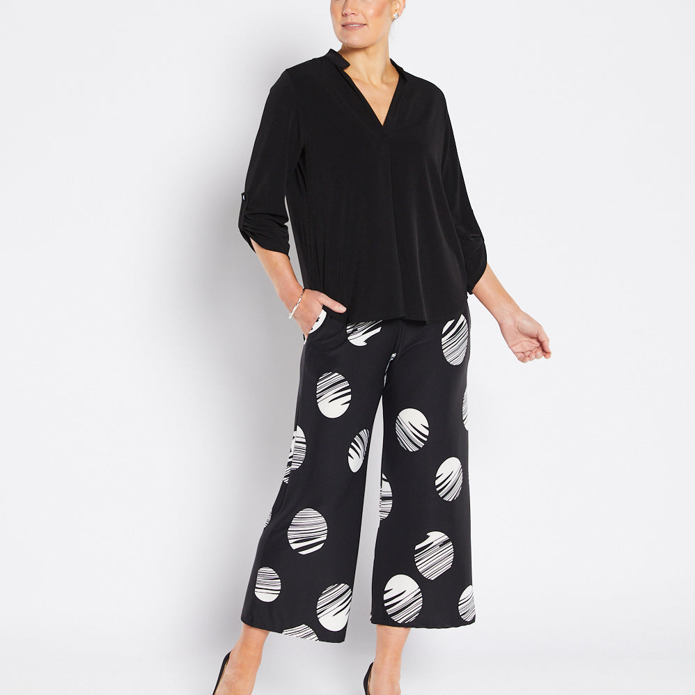 Philosophy Australia Yogi Wide Leg Culottes in Cinema Print, made in Australia