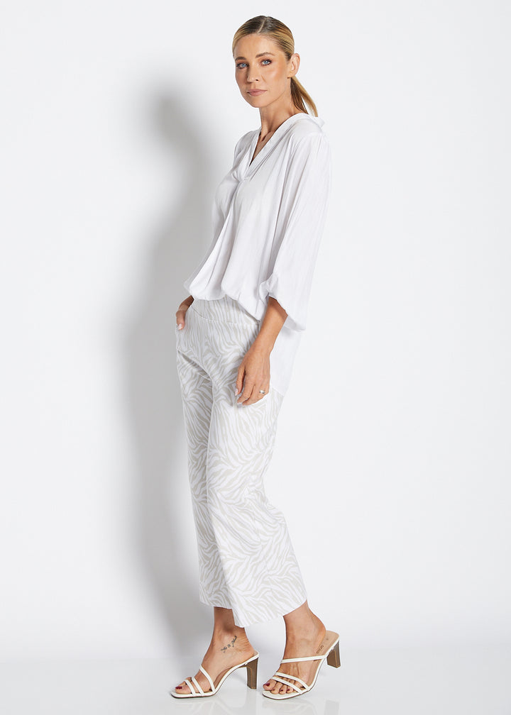 Philosophy Australia Ticket printed Bengaline culotte in Zebros, sustainable slow fashion made in Australia