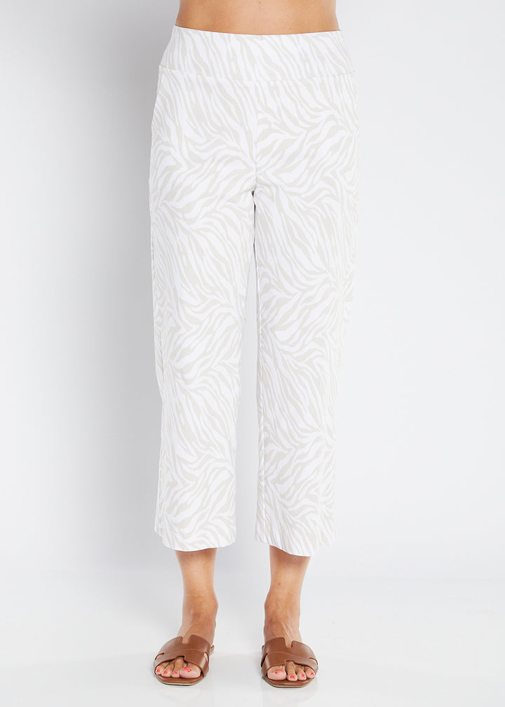 Philosophy Australia Ticket printed Bengaline culotte in Zebros, sustainable slow fashion made in Australia