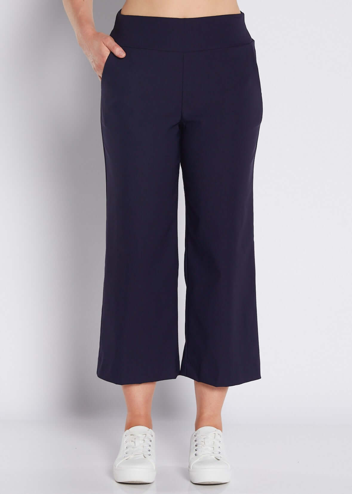 Concert Zenya Bengaline super stretch culottes in navy