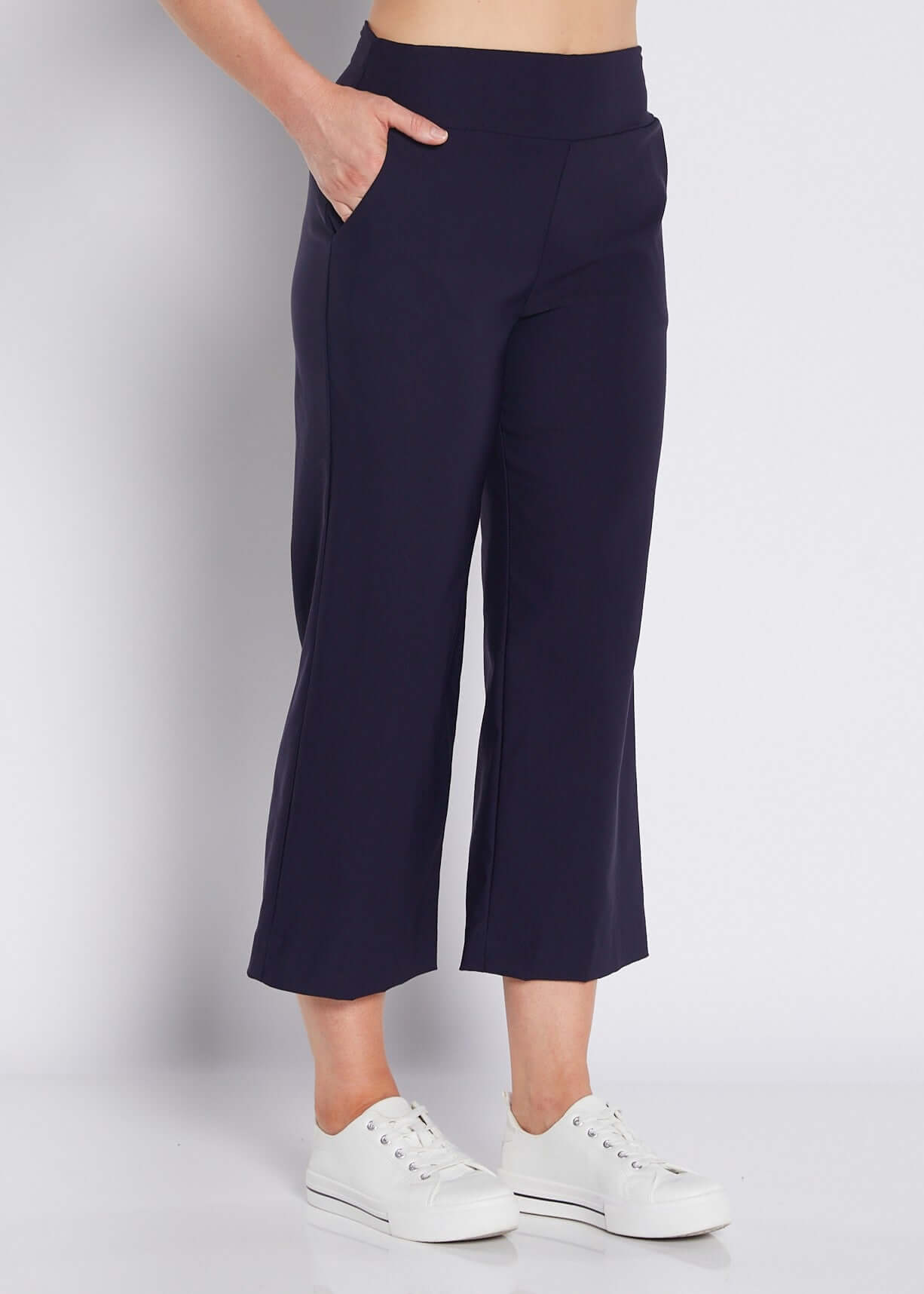 Concert Zenya Bengaline super stretch culottes in navy