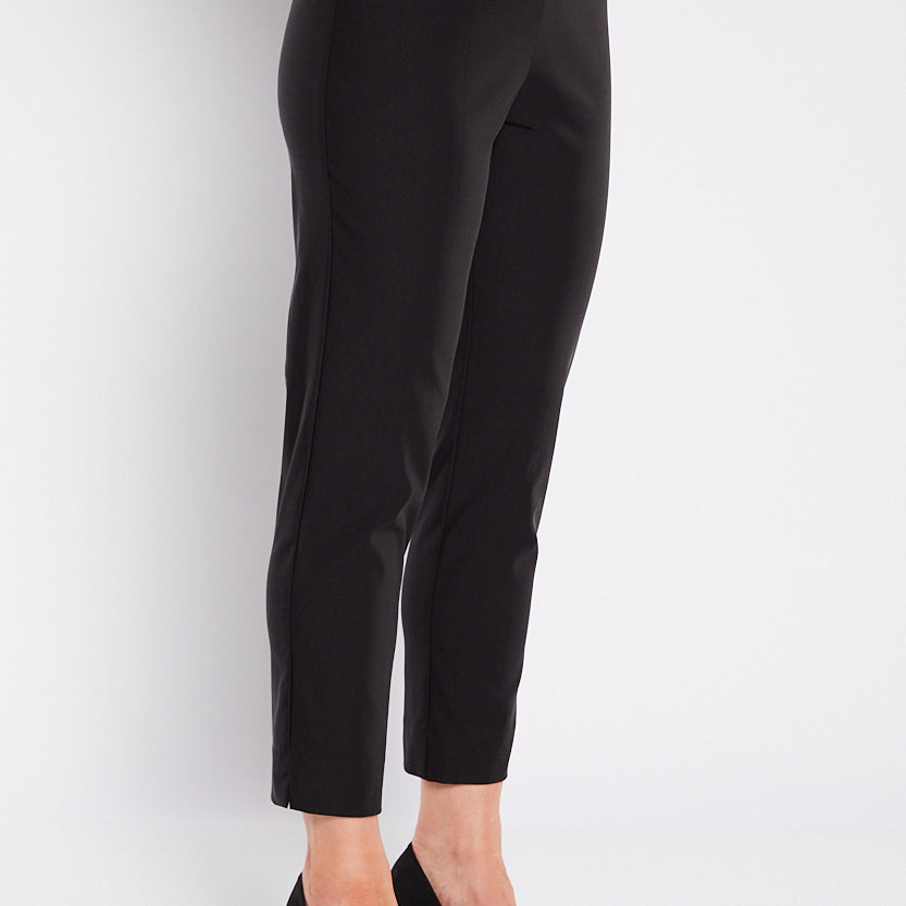 Lane Zenya Bengaline super stretch 7/8 slim pant in black