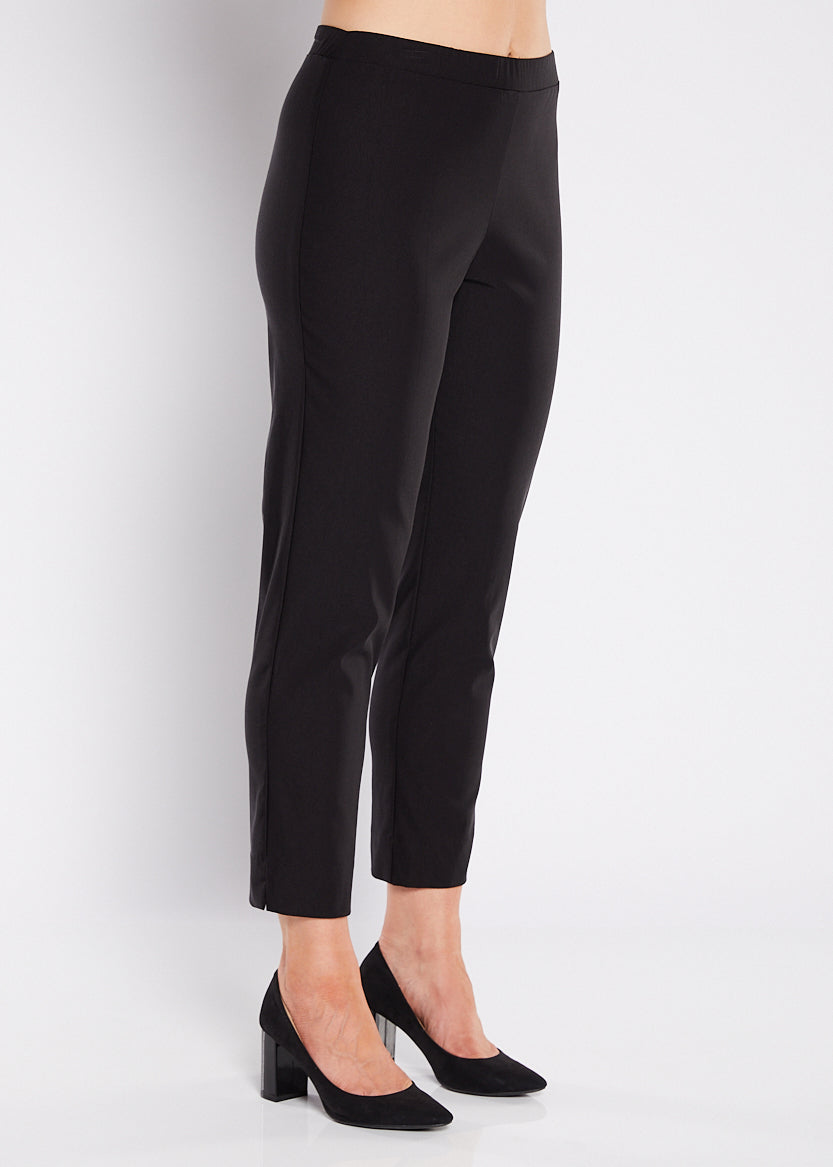 Lane Zenya Bengaline super stretch 7/8 slim pant in black