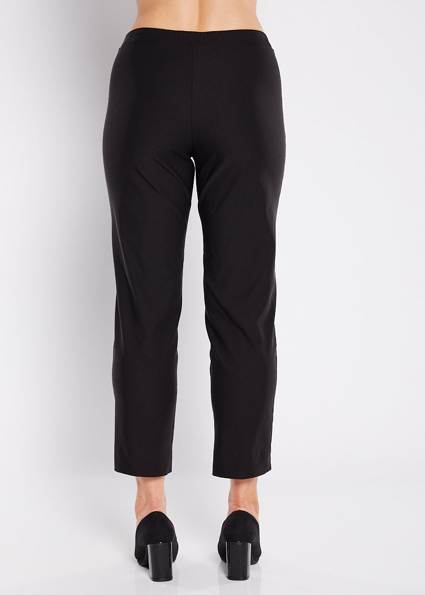 Lane Zenya Bengaline super stretch 7/8 slim pant in black