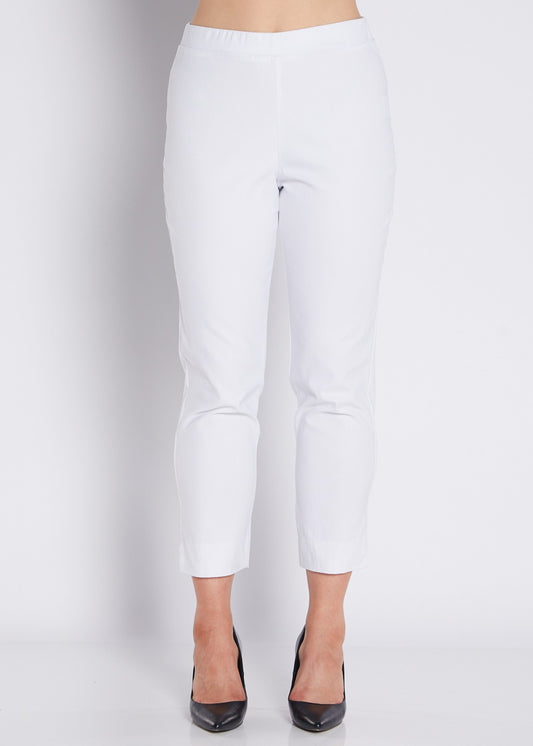 Bengaline Stretch 7/8 Slim Pant in White