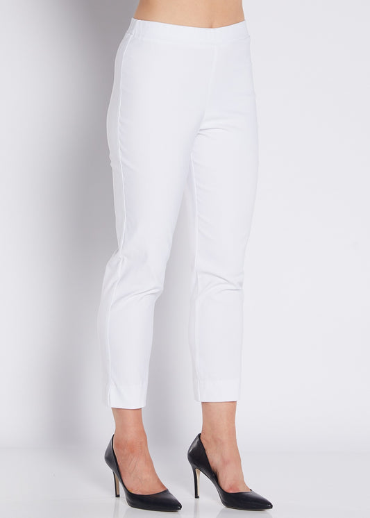 Bengaline Stretch 7/8 Slim Pant in White