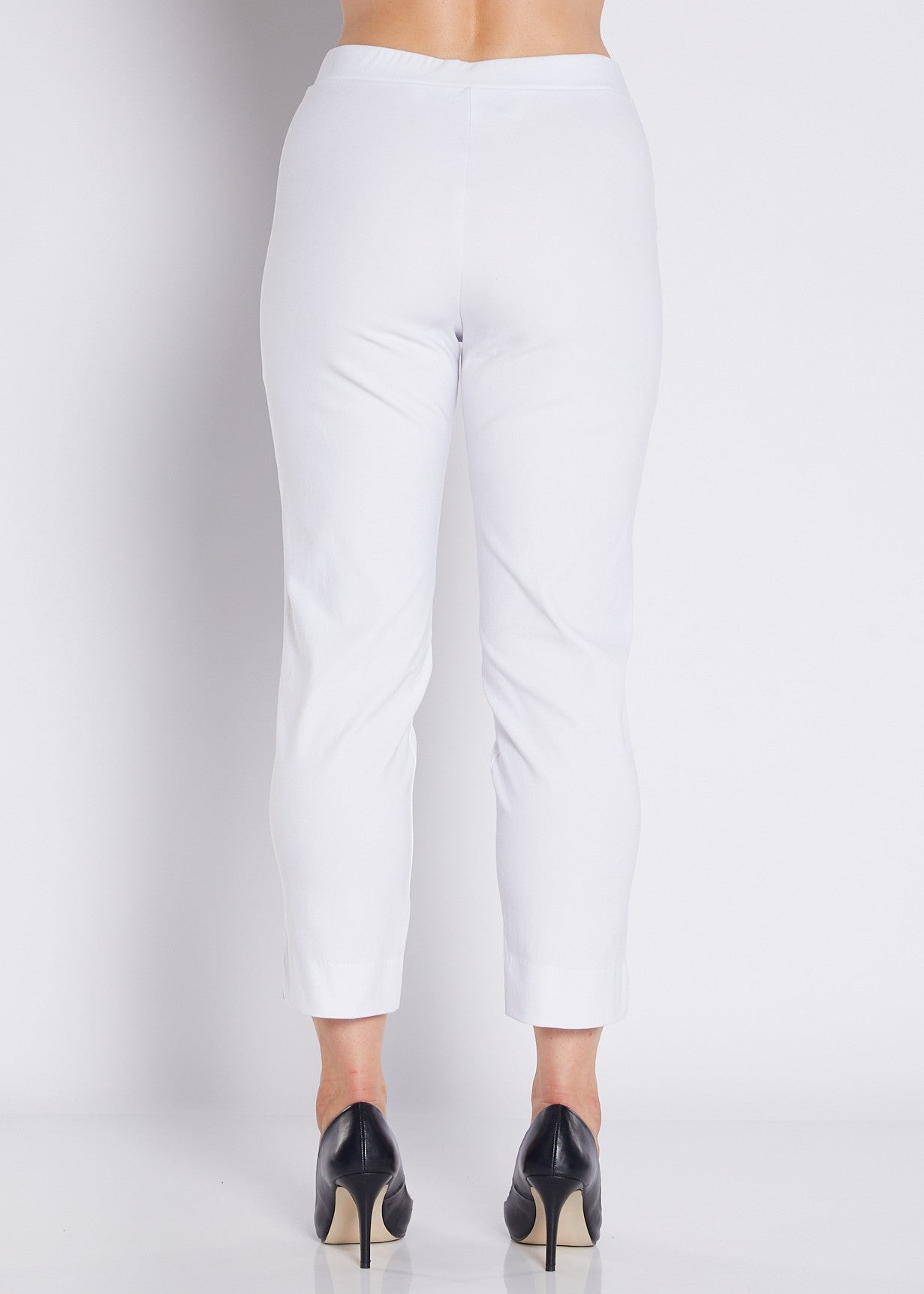 Bengaline Stretch 7/8 Slim Pant in White