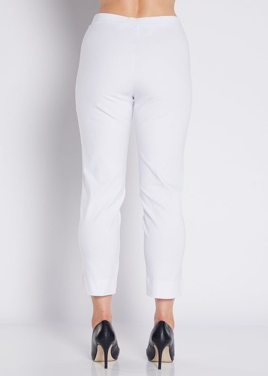 Bengaline Stretch 7/8 Slim Pant in White