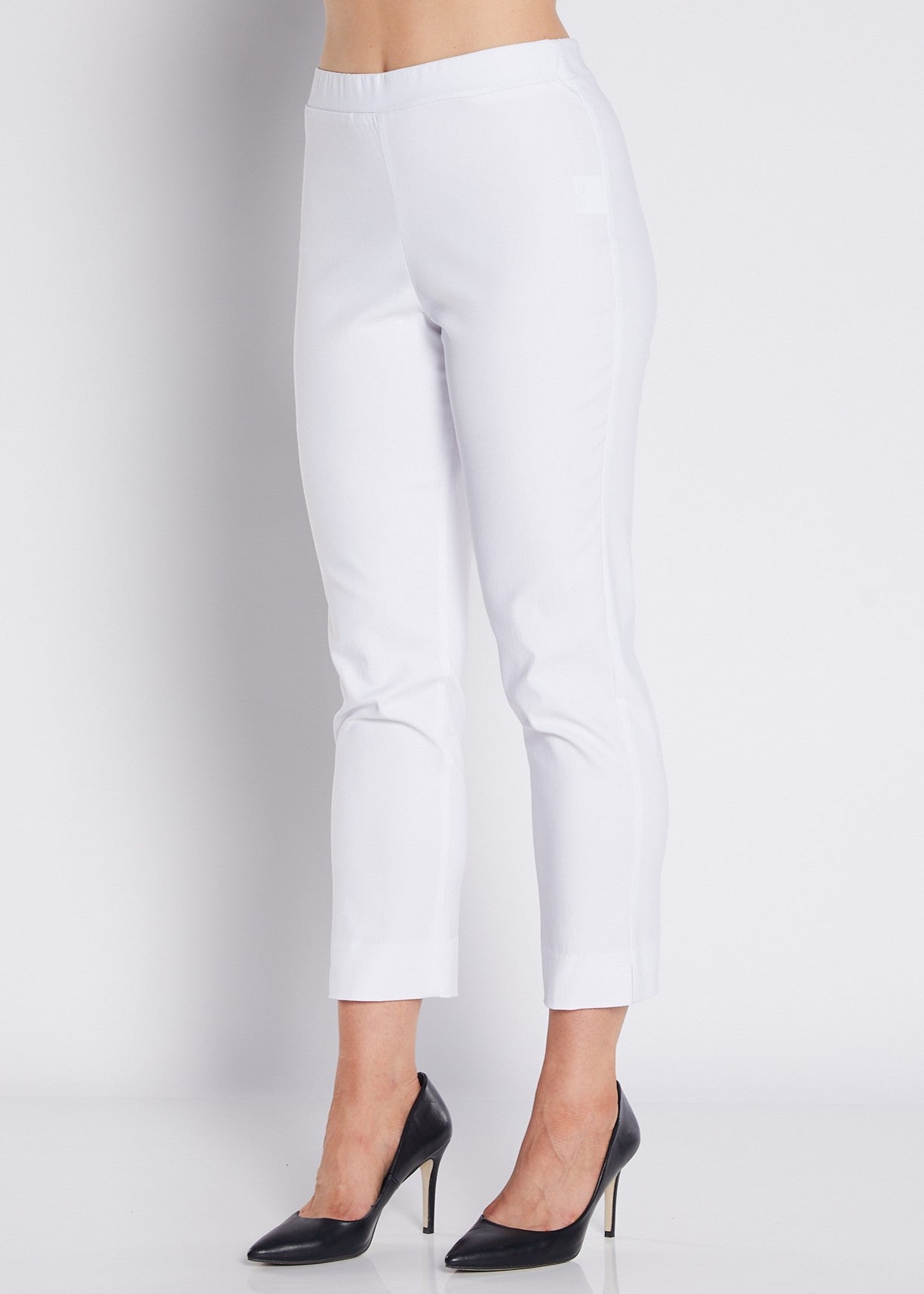 Bengaline Stretch 7/8 Slim Pant in White