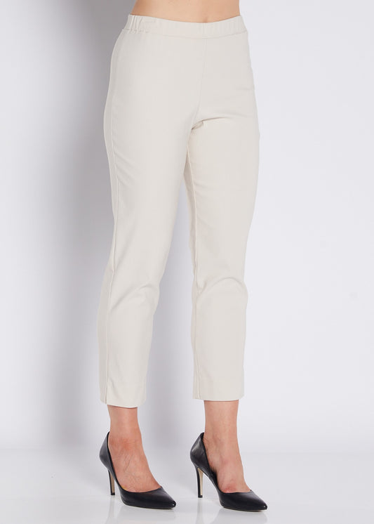 Bengaline Stretch 7/8 Slim Pant in Neutral Silt