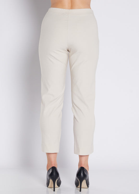 Bengaline Stretch 7/8 Slim Pant in Neutral Silt