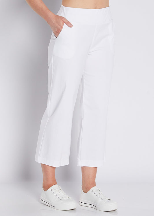Concert Zenya Bengaline super stretch culottes in white