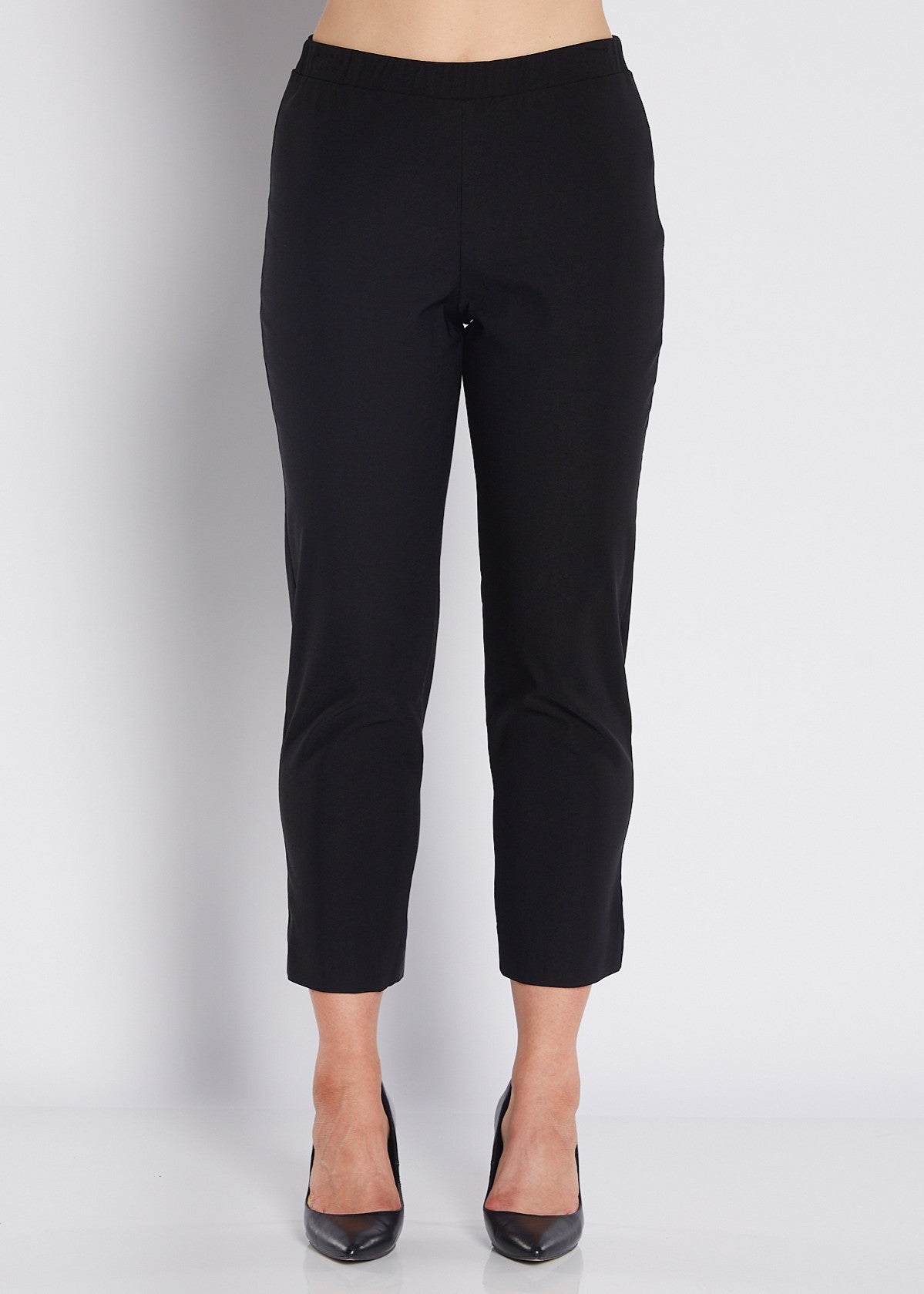 Lane Zenya Bengaline super stretch 7/8 slim pant in black