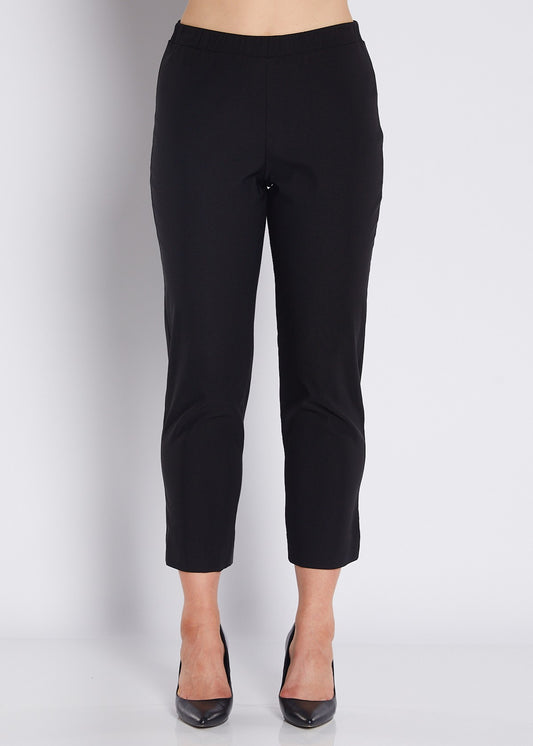 Lane Zenya Bengaline super stretch 7/8 slim pant in black