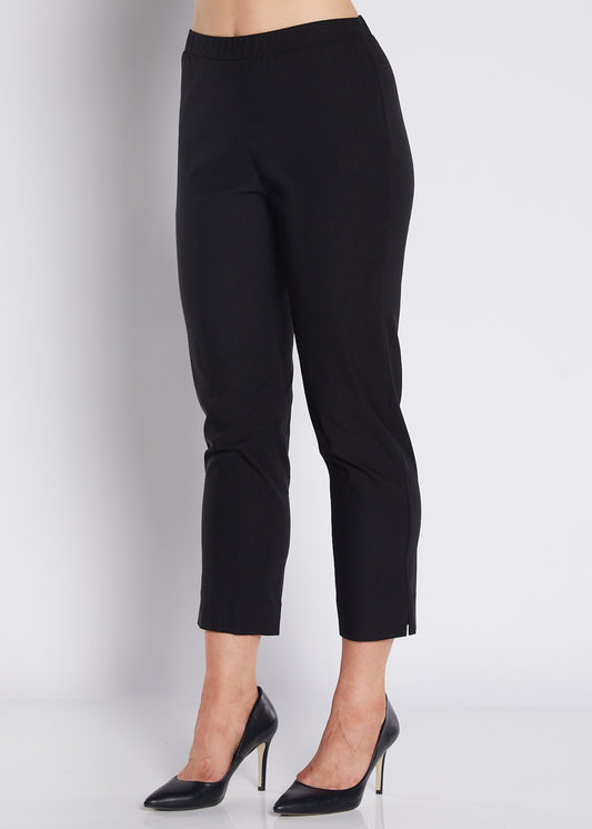 Lane Zenya Bengaline super stretch 7/8 slim pant in black