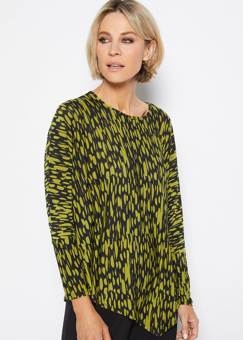 Slide tunic in Absentia print
