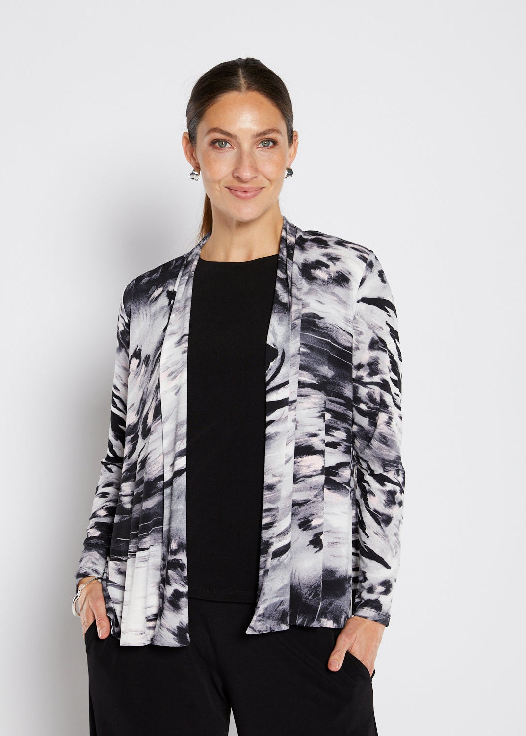 Swing jersey jacket in Blizzard