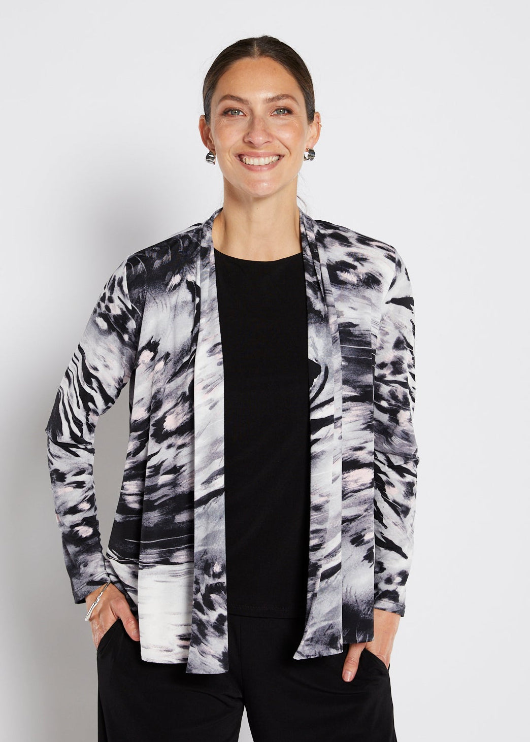 Swing jersey jacket in Blizzard