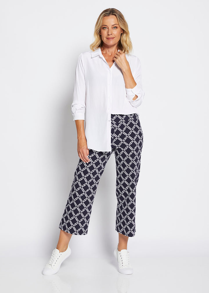 Ticket printed Bengaline culotte in Chains