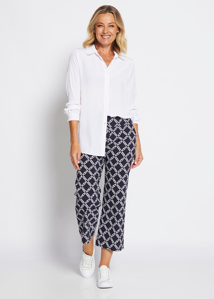 Ticket printed Bengaline culotte in Chains