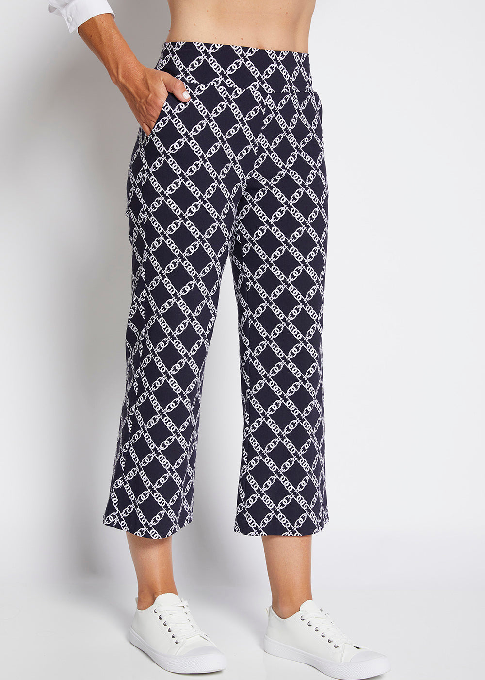 Ticket printed Bengaline culotte in Chains