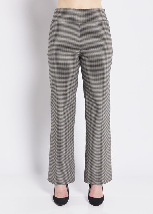 Russo check Bengaline wide leg pants in Tash micro check