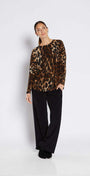 Philosophy Australia Cherie jersey relaxed tunic in Soprano animal print, made in Australia