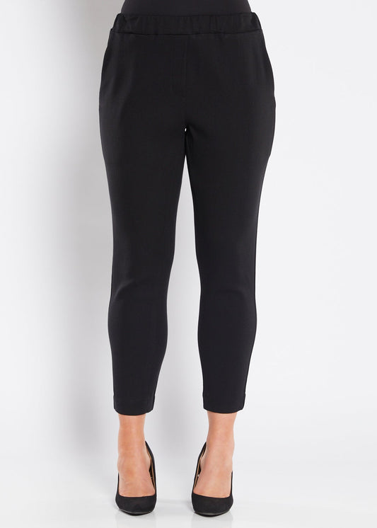 Social Bengaline slub relaxed pocket pant in black