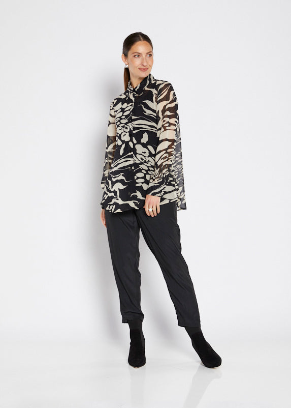 Hyacinth Vintage chiffon blouse in Folklore