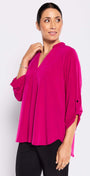 Kafton Foundation slinky jersey tunic in fuchsia, slow fashion made in Australia by Philosophy Australia