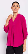 Kafton Foundation slinky jersey tunic in fuchsia, slow fashion made in Australia by Philosophy Australia