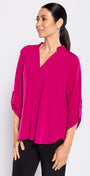 Kafton Foundation slinky jersey tunic in fuchsia, slow fashion made in Australia by Philosophy Australia