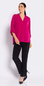 Kafton Foundation slinky jersey tunic in fuchsia, slow fashion made in Australia by Philosophy Australia