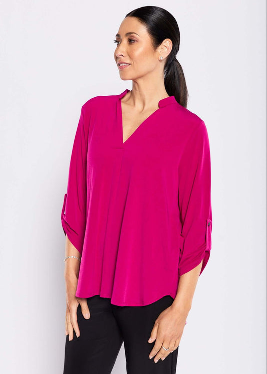 Kafton Foundation slinky jersey tunic in fuchsia