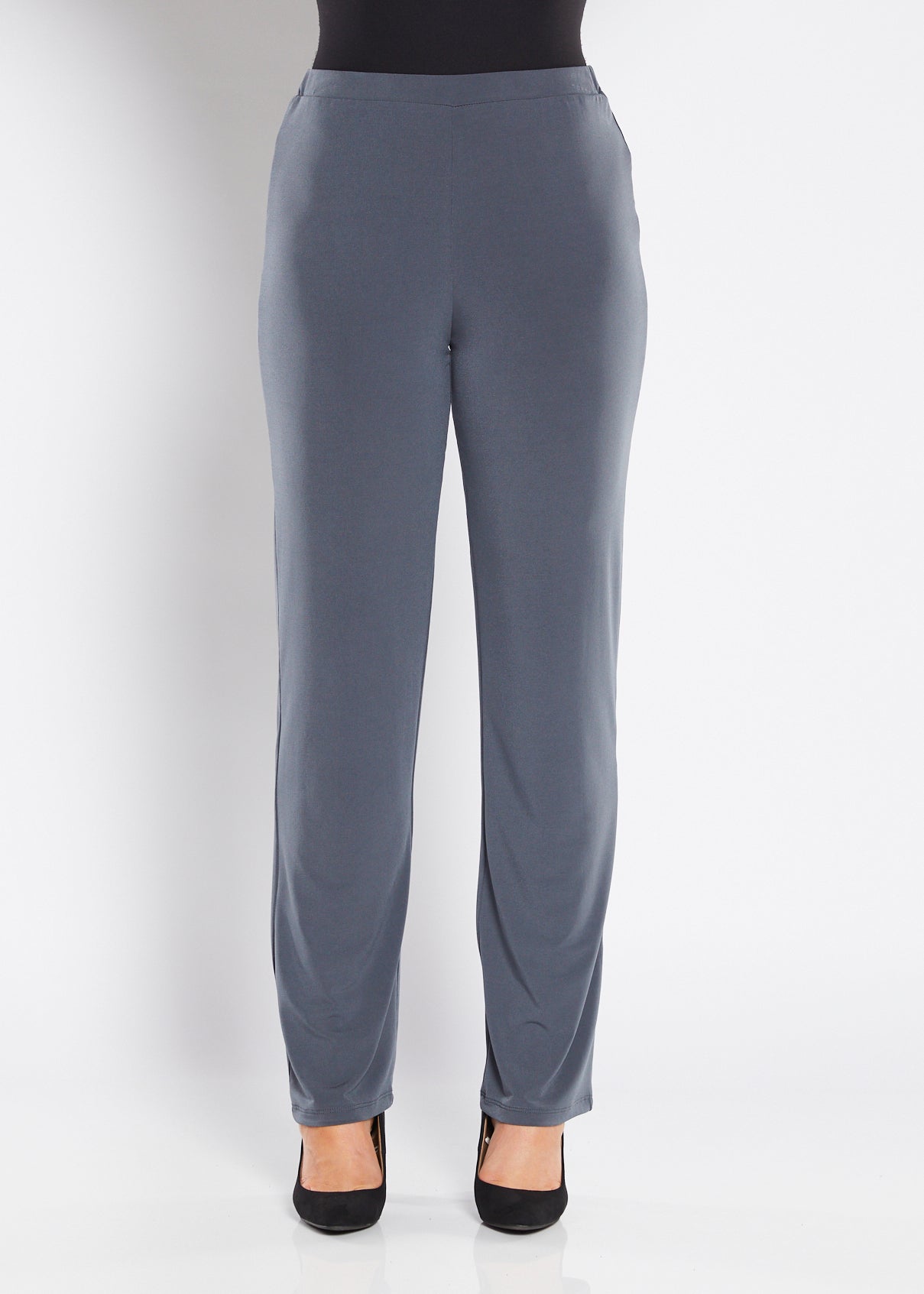 Linear Foundation slinky jersey pant in squid grey
