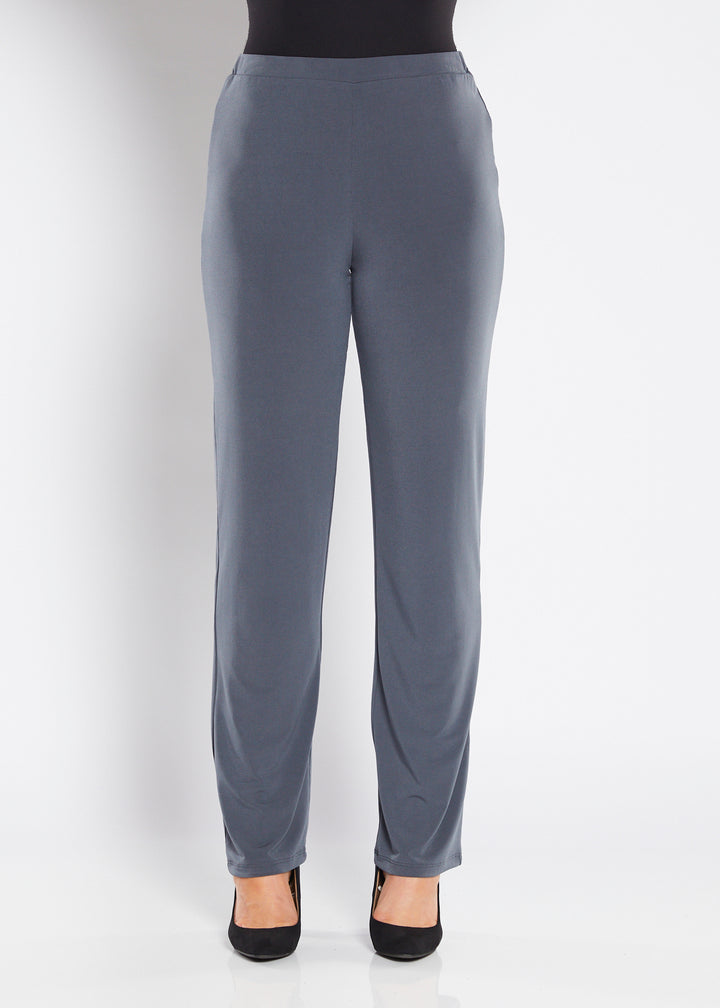 Linear Foundation slinky jersey pant in Squid grey
