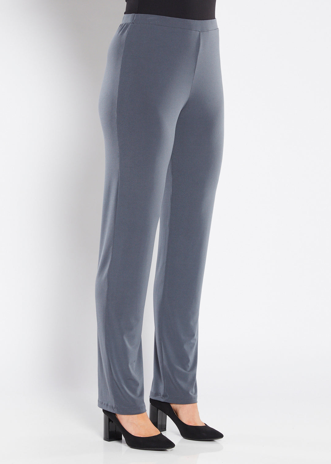 Linear Foundation slinky jersey pant in Squid grey